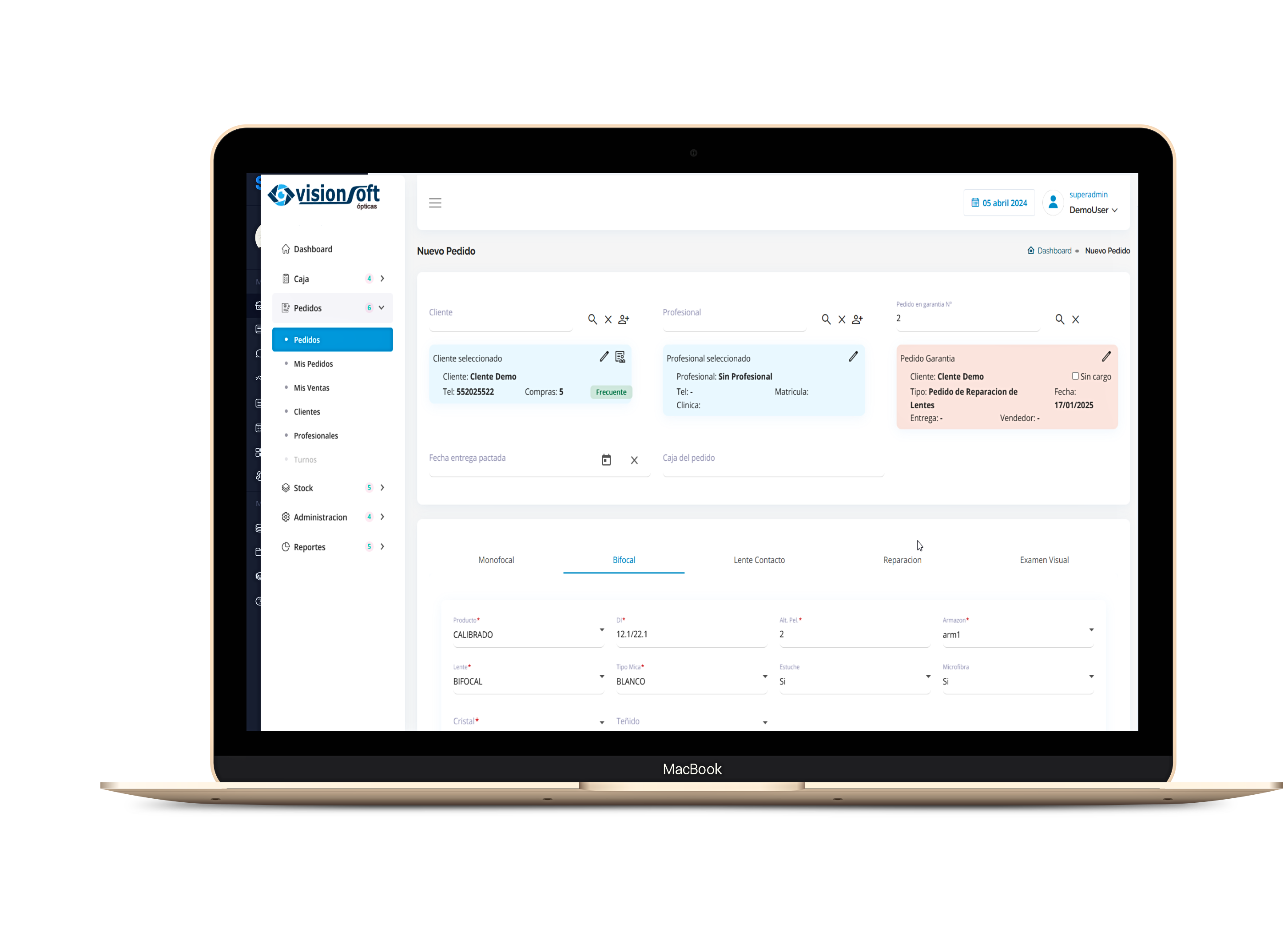 Visionsoft - Sistema para opticas
